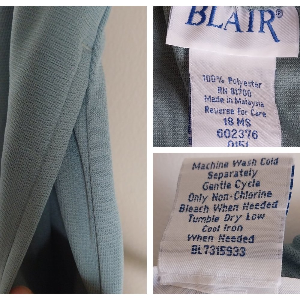 Blair Capri Pants Size 18MS Sea Green Pedal Pusher Casual Leisure Travel Holiday - Picture 3 of 5
